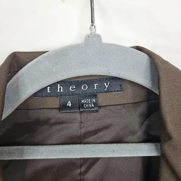 Theory Jacket TailoredWomen Size 4 BrownWorkwear Party [Japan Used Fasion]
